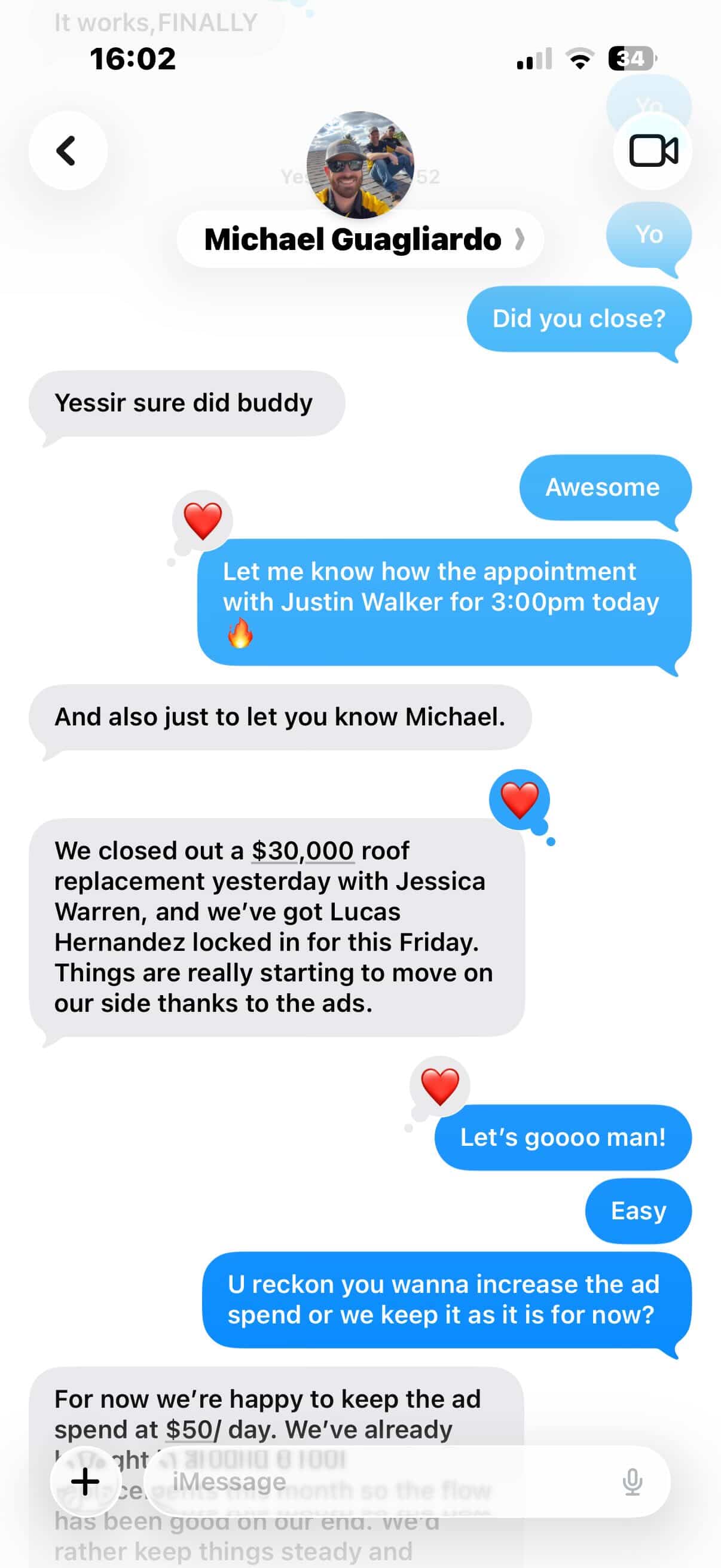 Michael Guagliardo screenshot proof